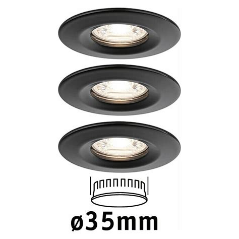 Paulmann LED Einbauleuchten Set rund Nova Mini Coin 4 W Ø x H 6 6 x