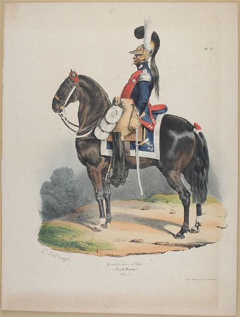 BELLANGÉ Gendarmerie d Élite Garde Royale Gravure n 69