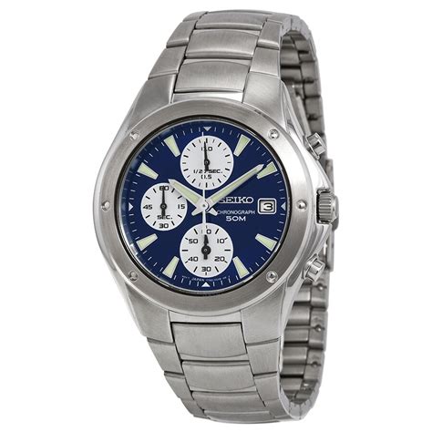 Seiko Chronograph Blue Dial Mens Watch Snd553 Chronograph Seiko