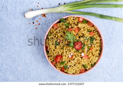 Vegetable Maggi Recipe Tasty Veg Maggi Stock Photo (Edit Now) 1597122607