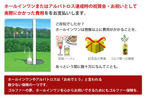 ホールインワン・アルバトロス費用補償 ホールインワン保険付ゴルファー保険三井住友海上