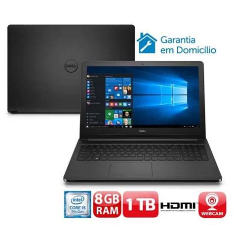 Notebook Dell Inspiron I15 5566 A40p Com Intel® Core™ I5 7200u 8gb 1tb Hdmi Wireless Webcam