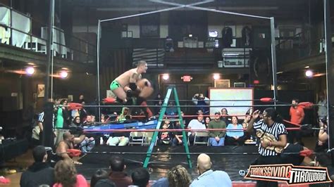 Pro Wrestler Insane Piledriver On Ladder Structure Youtube