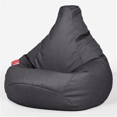 Lounge Pug Highback Gaming Bean Bag Chair Vegan Leather Black Beanbag Uk Big Bertha Original Ie