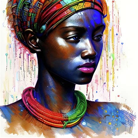 Tichi Beautiful African Woman Art Digital Art By Artsyhands Fine Art