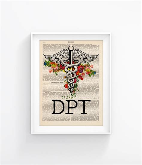 Dpt Doctor Of Physical Therapy Illustration Medical Etsy