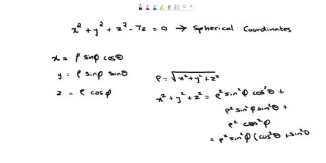 Solved Find An Equation In Spherical Coordinates For The Surface Represented By The Rectangular