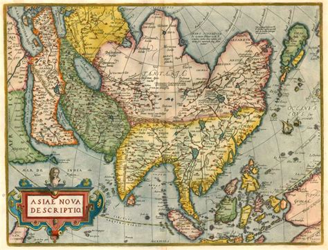 Antique Map Of Asia By Ortelius Sanderus Antique Maps Antique Map