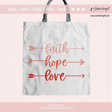 Faith Hope Love Arrow Svg Scripture Svg Word Arrows Svg Etsy