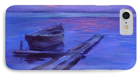 Tranquil Boat Sunset Painting Painting By Svetlana Novikova