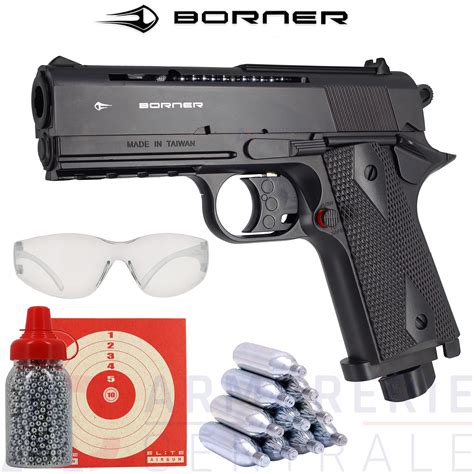 Pistolet Co2 Borner WC 401 4 5mm BB 3 Joules Armurerie Centrale