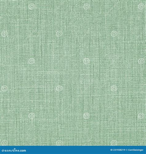 Mint Green Natural Cotton Linen Textile Texture Background Square Stock