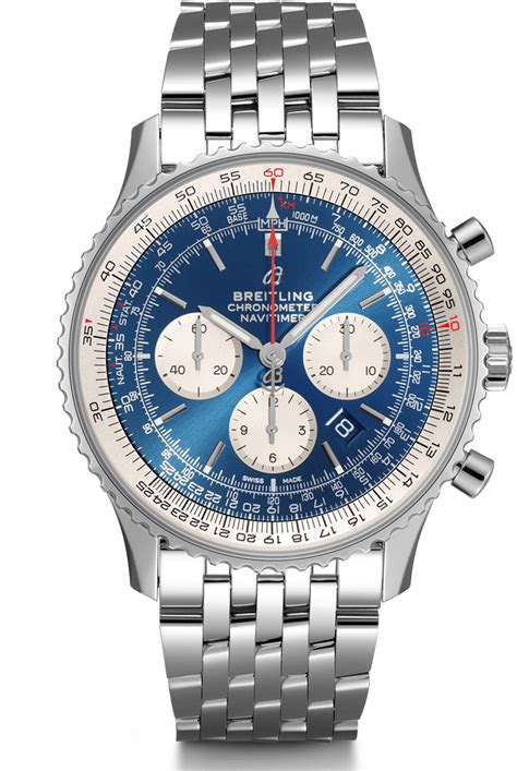 Breitling Navitimer 46 Blue Chronograph Stainless Steel Watch