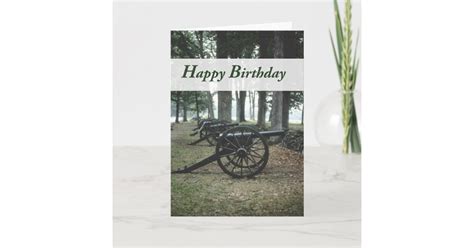 2809 Canons Civil War Birthday Card