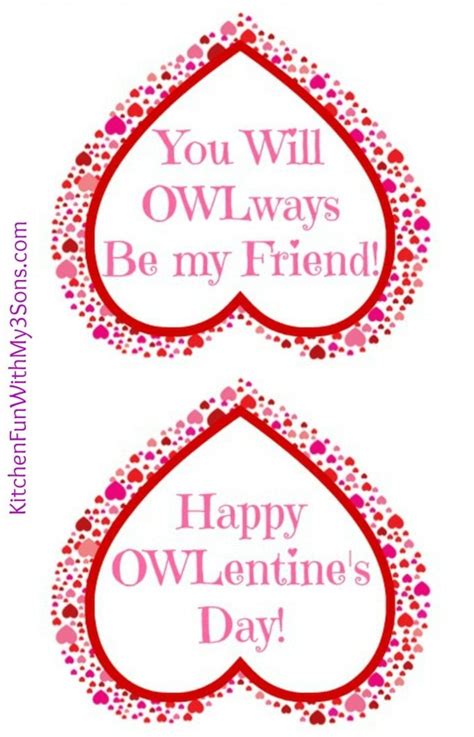 Valentine Owl Craft Paper Treat Bags With A Free Printable Kitchen