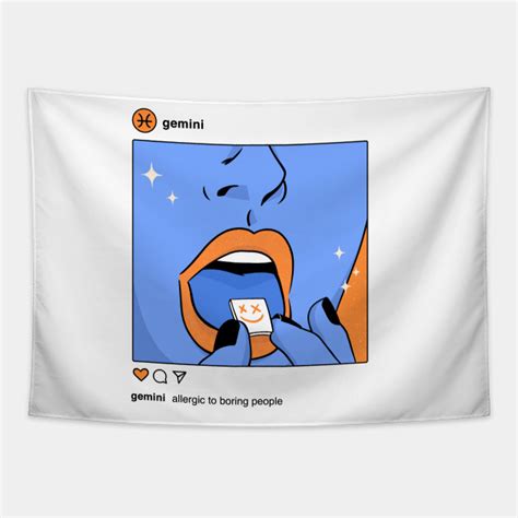 Gemini Instagram - Horoscope - Tapestry | TeePublic