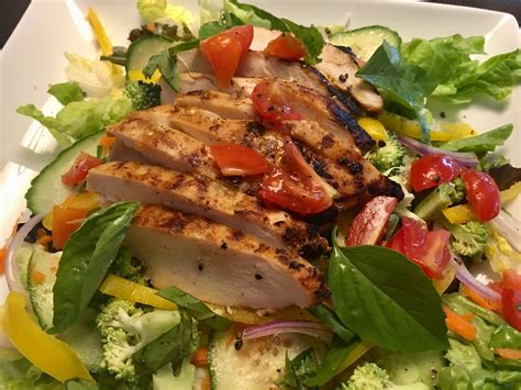 Thai Red Curry Grilled Chicken Salad With Lime Ginger Dressing La