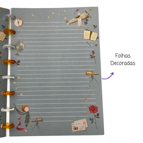 Caderno De Disco Pequeno Pr Ncipe A Buendia Laranja Lima Papelaria