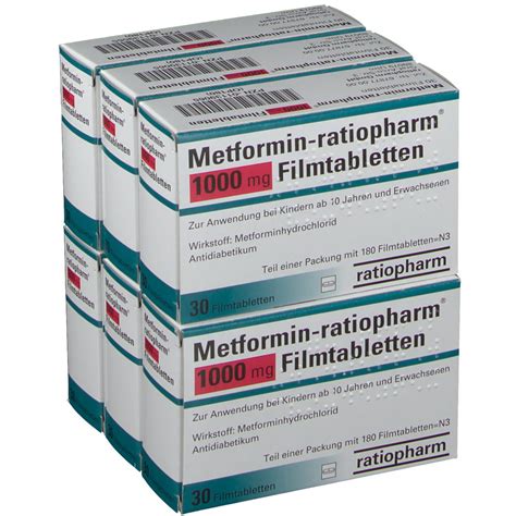 Metformin Ratiopharm 1000 Mg Filmtabletten Shop