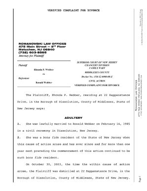 Lawsuit Complaint Template