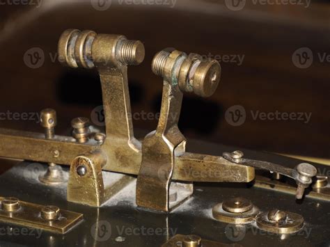 morse telegraph key ancient machine detail 19464238 Stock Photo at Vecteezy