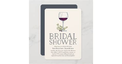 Winery Or Wine Tasting Bridal Shower Invitation Zazzle