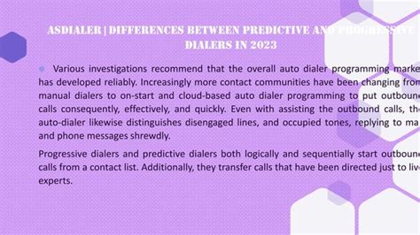 Asdialer Differences Between Predictive And Progressive Dialers In