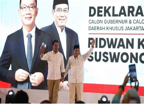 Parpol Usung Ridwan Kamil Suswono Di Pilgub Jakarta