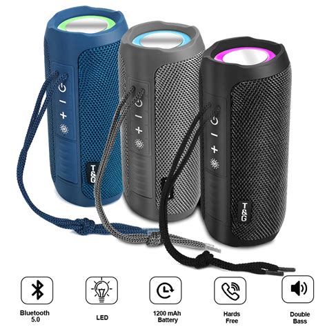 T G Tg Portable Bluetooth Speaker Wireless Speakers Led Mah