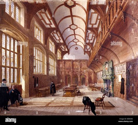 Interior Of Charterhouse London 1885 Artist John Crowther Stock