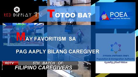 Totoo Bang May Favoritism Sa Pag Aaply Ng Caregiver Sa Israel Sa Ilalim