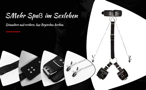 Siyooer Bdsm Set 3 In 1 Sm Bondage Set Mit Nippelklemmen Halsband