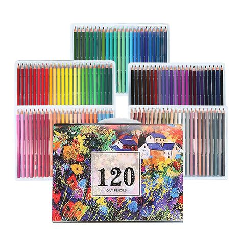 Color Drawing Art Pencil Oil Based Colored Pencil Set 120 Colors