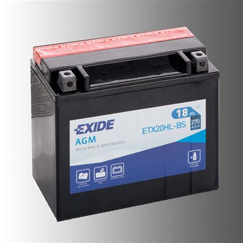 Exide Etx Hl Bs Ytx Hl Bs Motorradbatterie V Ah Agm Vrla