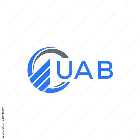 UAB Flat accounting logo design on white background. UAB creative ...