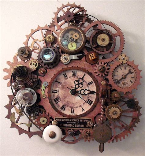 Ek Original Steampunk Clock Cool Gadgets By Ekcreations On Etsy