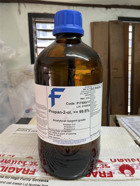 Propanol Isopropyl Alcohol Ar Grade