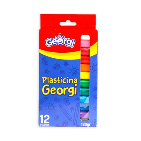 Plasticina de 12 colores Georgi Joyas Variedades y Papelería