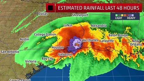 Radar Estimated Rainfall Past 48 Hours The Heaviest Rain Over The