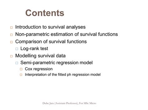 Lecture 5 Survival Analysis Ppt