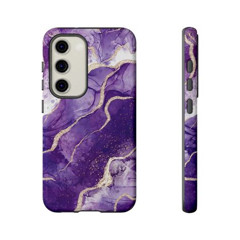 Purple Marble Phone Case Samsung S23/s22/s21/s20/plus/ultra - Etsy