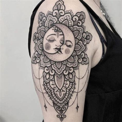 50 Meaningful And Beautiful Sun And Moon Tattoos KickAss Things