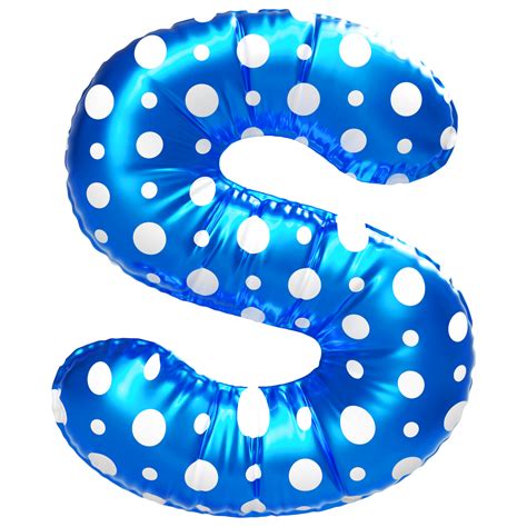 Blue Letter S Font 3d Render 36305647 Png