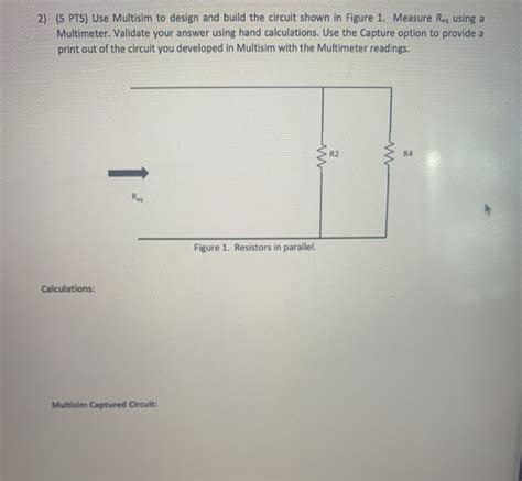 Solved 2 5 PTS Use Multisim To Design And Build The Chegg