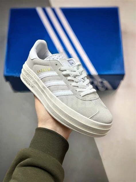 Adidas Gazelle Bold White Grey купить в Спб Мск Москве Санкт Петербурге