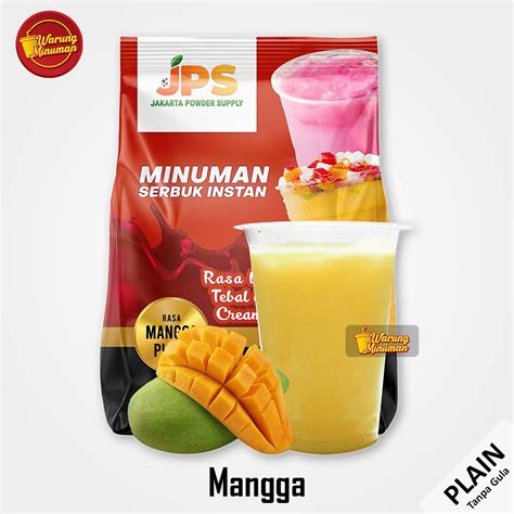 Serbuk Minuman Kg Rasa Mangga Mango Plain Tanpa Gula Jps Powder