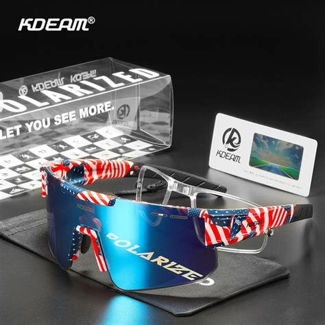 Kdeam Polarized Mens Sunglasses Cycling Stronger And Thicker Lens Tr90