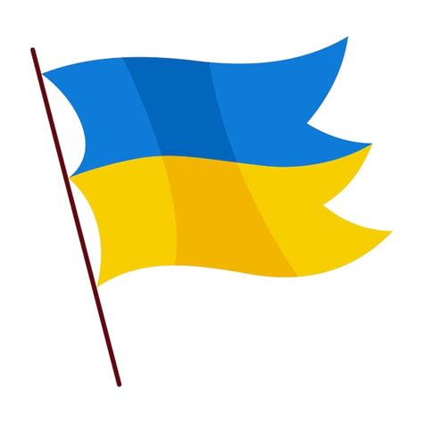 Premium Vector Ukrainian Flag Ukraine Flag On White Background