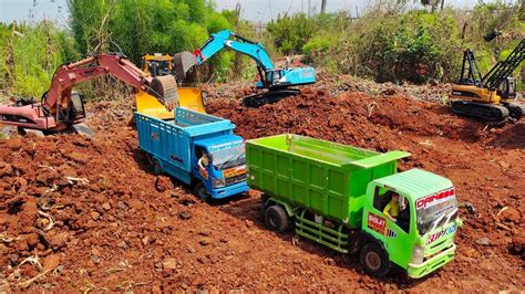 Mobil Truk Canter Fuso Muat Pasir Oleng Rc Excavator Isuzu NMR Beko