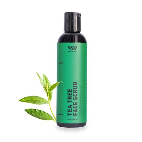 Tea Tree Face Scrub Face Exfoliator With Tea Tree Oil And Jojoba Beads Soothes Skin Facial